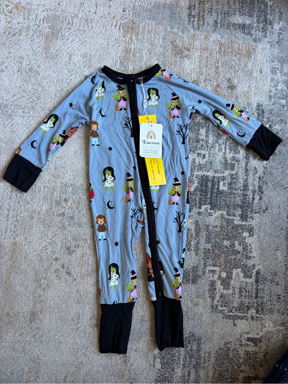 NWT 6/12mo Emerson and Friends Halloween Print Bamboo Sleeper
